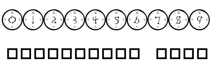 101! Clock Face Fuentes OTROS CHARS