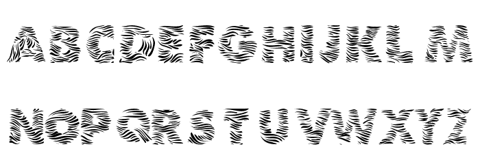101! Zebra Print Fuentes MAYÚSCULAS