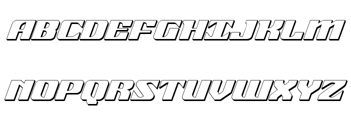 21 Gun Salute 3D Italic Schriftart Groß