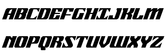 21 Gun Salute Condensed Italic Schriftart Groß