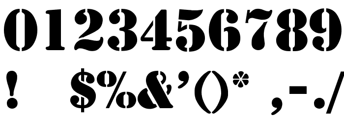 4077th フォント その他の文字