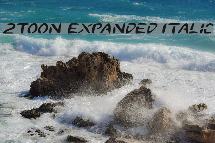 2Toon Expanded Italic 字体 examples