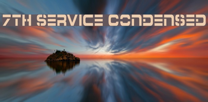 7th Service Condensed 字体 examples