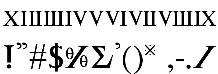 Achilles Font Alte caractere