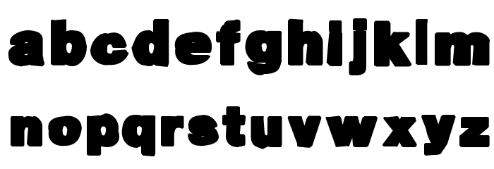 Ack-ack-fat Schriftart Kleinbuchstaben