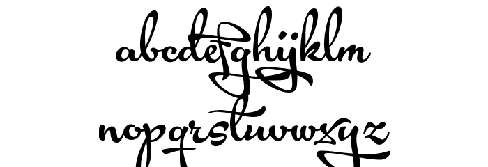 Acryle Script Personal Use 字体 小写