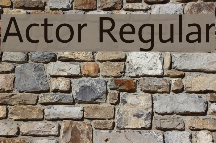 Actor Regular لخطوط تنزيل examples
