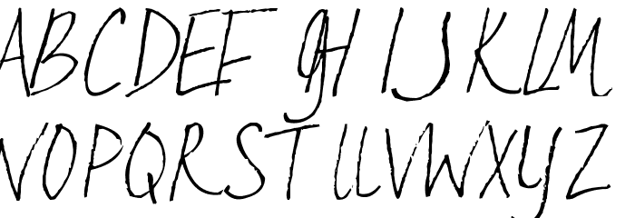AEZ Kate's Handwriting フォント 大文字