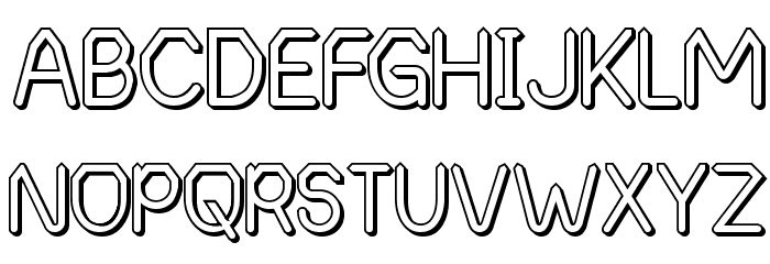 Alpha Romanie Outline G98 Шрифта ВЕРХНИЙ