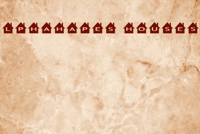 AlphaShapes houses 字体 examples