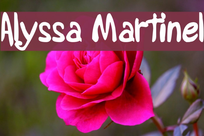 Alyssa Martinel फ़ॉन्ट examples