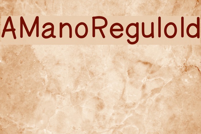 AManoRegulold Caratteri examples