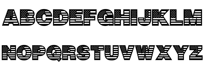 American Pride Schriftart Groß