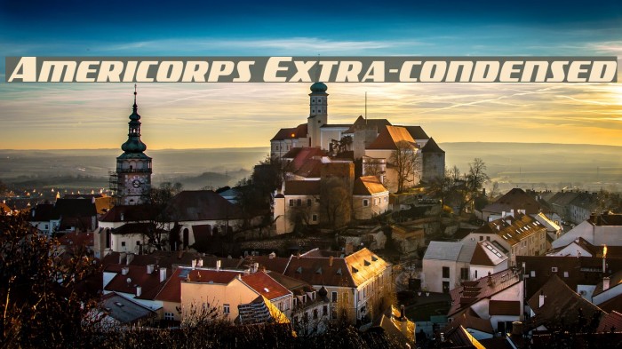 Americorps Extra-condensed Font examples