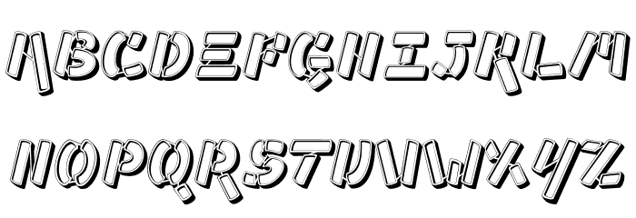 Ampad 3D Regular Font Litere mari