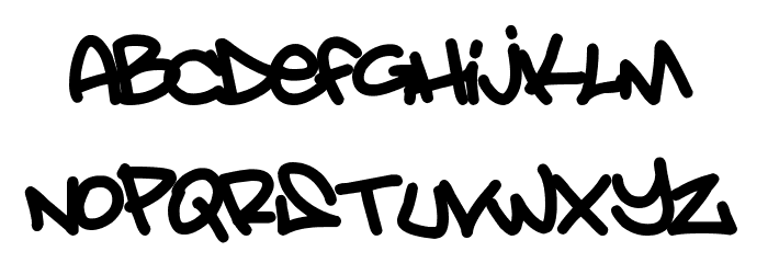 Amsterdam Graffiti Schriftart Kleinbuchstaben
