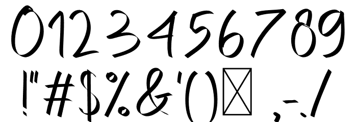 Andalan Boxing フォント その他の文字