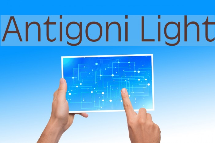 Antigoni Light Font examples