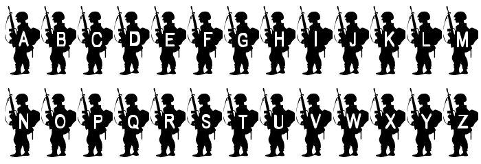 Army Boy Caratteri MAIUSCOLE