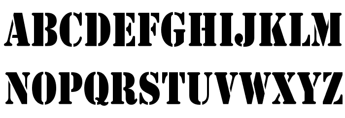 Army Thin フォント 大文字