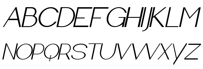 Arrivals and Departures Italic Caratteri MAIUSCOLE