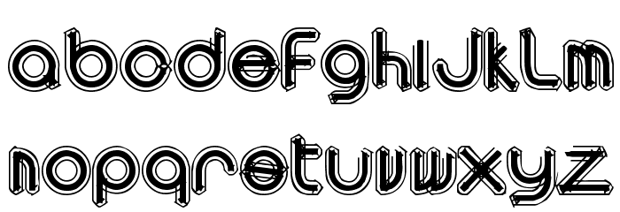 area OUTLINEe フォント 小文字