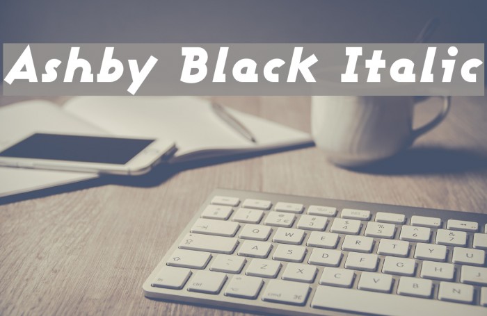 Ashby Black Italic Fuentes examples