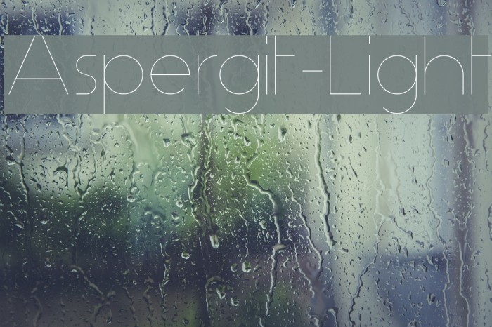 Aspergit-Light फ़ॉन्ट examples