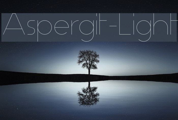 Aspergit-Light फ़ॉन्ट examples