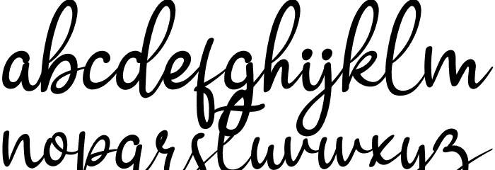 Ayuku Love Font LOWERCASE