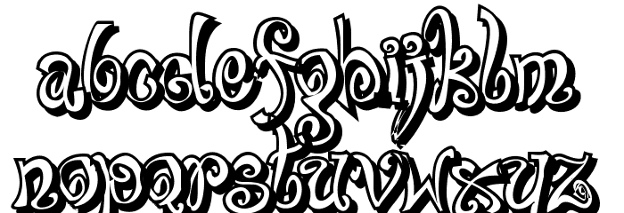 Bajareczka Shadow Font LOWERCASE