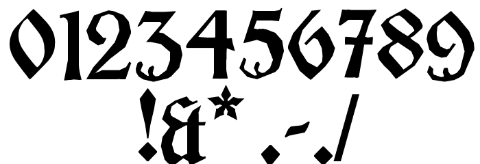 BarlosiusEdged フォント その他の文字