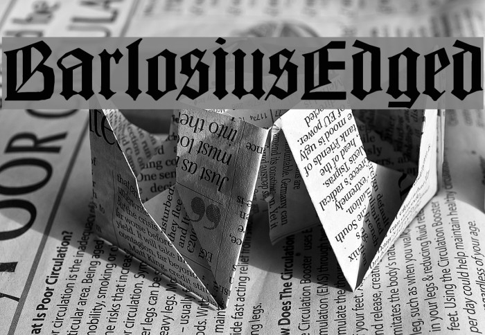 BarlosiusEdged フォント examples