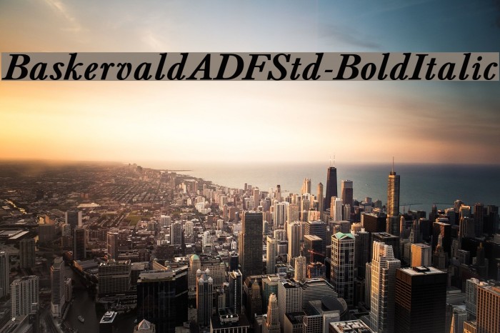 BaskervaldADFStd-BoldItalic Fonte examples