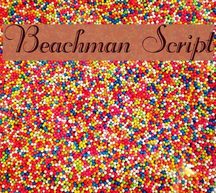 Beachman Script لخطوط تنزيل examples