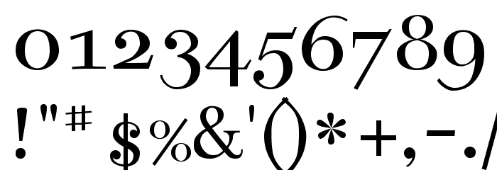 Bentham Regular フォント その他の文字