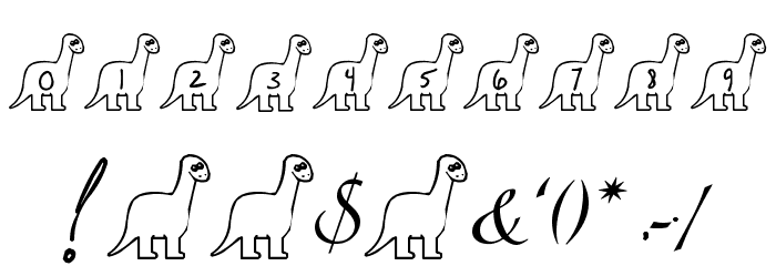 BillyBear Dinosaurs フォント その他の文字