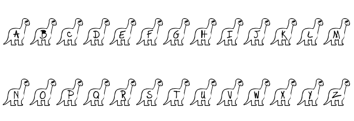 BillyBear Dinosaurs Schriftart Groß
