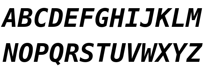 Bitstream Vera Sans Mono Bold Oblique Font Litere mari
