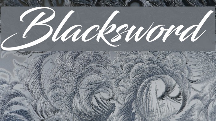 Blacksword फ़ॉन्ट examples
