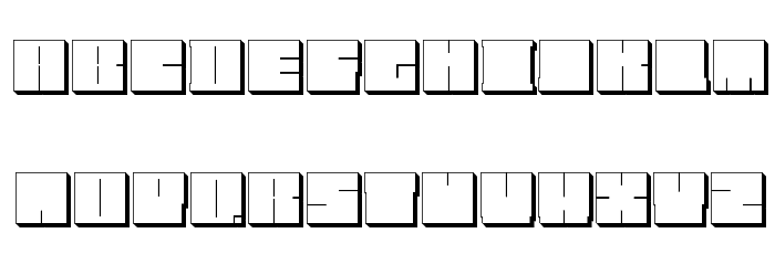 Blockman-outlined Fonte MINÚSCULAS