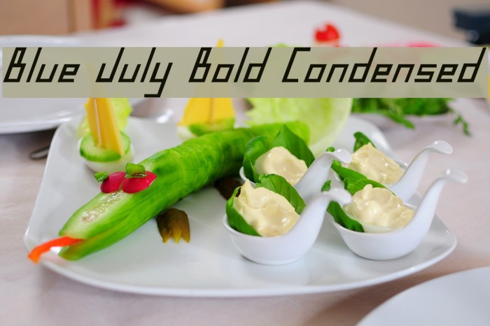 Blue July Bold Condensed Font examples