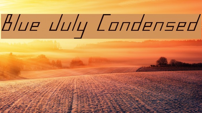 Blue July Condensed Schriftart examples