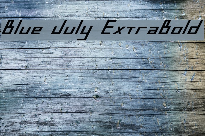 Blue July ExtraBold Schriftart examples
