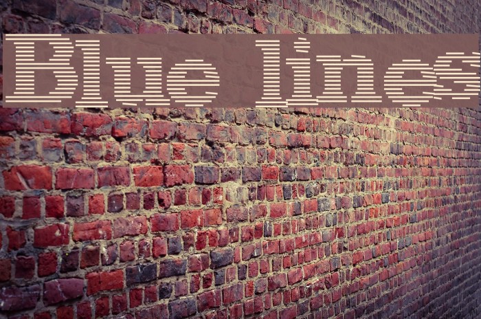 Blue lines 字体 examples