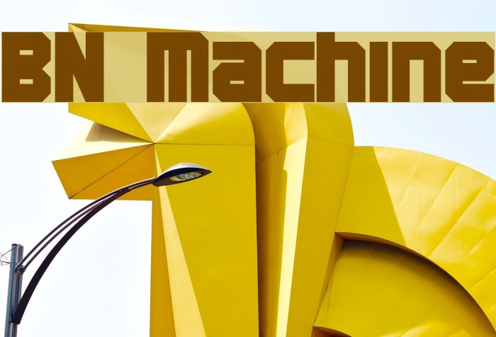 BN Machine フォント examples