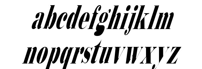 Bodidly-Conde 2 Schriftart Kleinbuchstaben