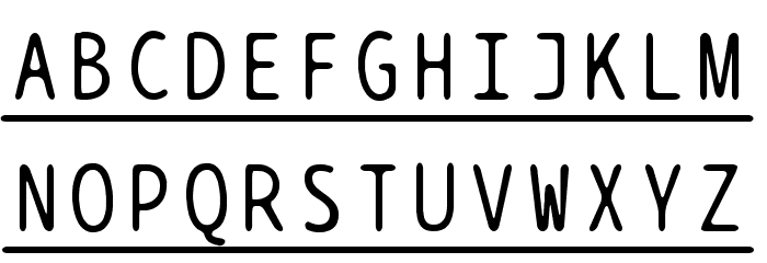 BPtypewriteUnderscored Font UPPERCASE