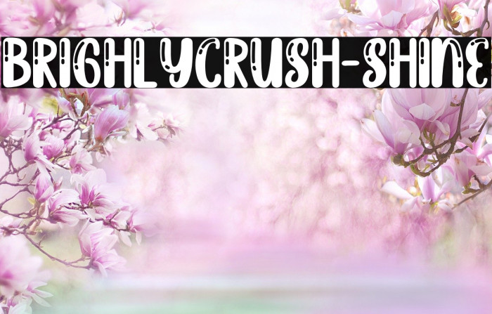 BrighlyCrush-Shine Шрифта examples