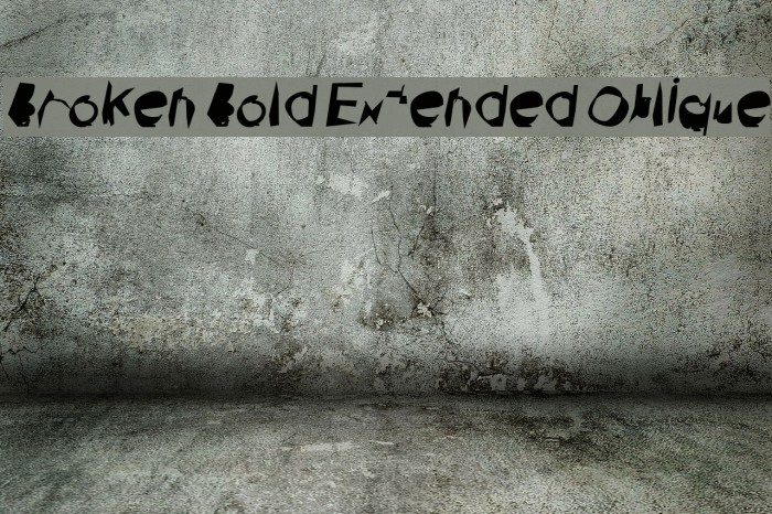 Broken Bold Extended Oblique Caratteri examples